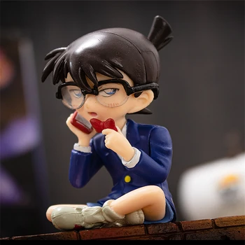 Japán Anime Rajzfilm detective Conan akciófigurák Olvas Könyvet, Nyomozó Telefon 3d Pvc Modell Gyűjtemény Kidss Ajándék Játék
