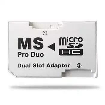 Kettős Micro SD SDHC Memory Stick Pro Duo PSP Adapter MicroSD, Akár 32 GB