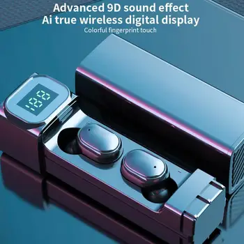Bqc-01 Bluetooth 5.1 Fülhallgató Vezeték nélküli Fejhallgató Vízálló 9D HIFI MIKROFON, Fülhallgató, Játék, Zene, Sport Fülhallgató Okos Telefon