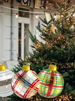 60cm Nagy Karácsonyi Tökös Díszek, karácsonyfa újévi Ajándék Karácsony Karácsonyi Otthoni Kerti Felfújható Játékok 2022 Új