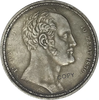 Oroszország 1 - 1/2 Rubel 10 Zlotych, Nicholas 1836 Sárgaréz Bevonatú Ezüst Érmék Másolat