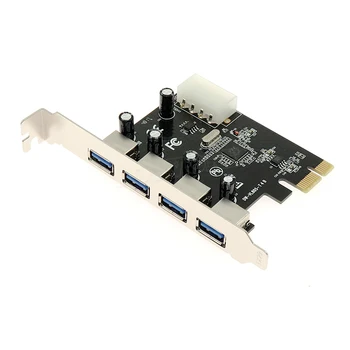 Ingyenes Szállítás a superspeed 5Gbps 4 port USB PCIe 3.0 Vezérlő Kártya PCI-Express USB3.0 Átalakító Adapter Via Chip win10