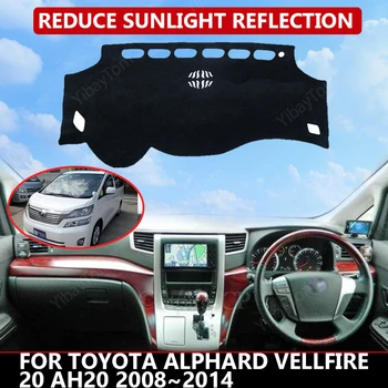 Autó Műszerfal Fedezni Toyota Alphard Vellfire 20 AH20 2008~2014 Mat Protector Nap Árnyékban Dashmat Testület Pad Auto Szőnyeg
