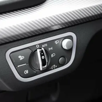 Az Audi Q5 FY 2018 2019 2020 Belső Kiegészítők Fényszóró Kapcsoló Gomb Vezérlő Panel Keret Fedezi Trim Autó Stílus