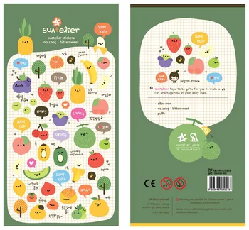 A koreai Márka Import Sonia Gyümölcs Élelmiszeripari Puffadt 3D Matricák Scrapbooking Diy Napló Írószerek Matrica Iskolai felszerelés