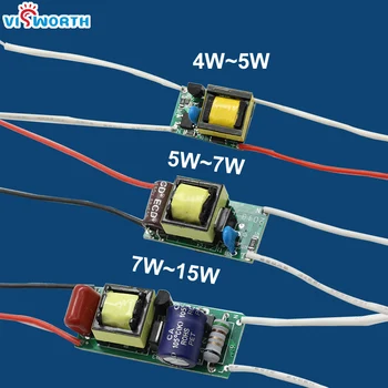 Állandó Áram LED Driver 3W 5W 7W 15W Szabályozható Led Driver 250ma AC 110V, 220V 240V Világítás Transzformátor Power LED Világítás