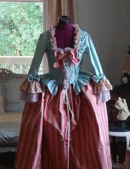 Cosplaydiy Marie Antoinette Barokk Ball Ruha Középkori Reneszánsz Ruha Jelmez Ruha a Halloween Farsangi Buli