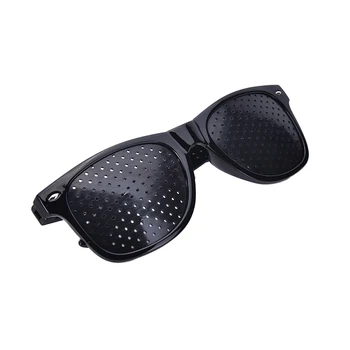 Fekete Unisex Vision Care Pin Szem Gyakorlat Szemüveg Lencse Nélküli Szemüveg Látás Javítása Kiváló Minőségű Műanyag