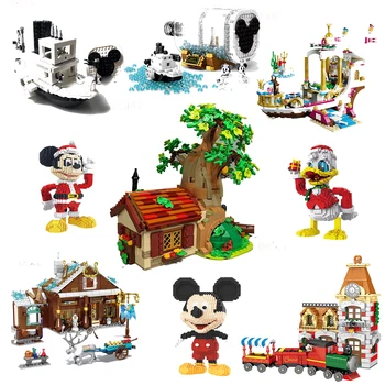 Disney Építőkövei Játékok Mickey Minnie Ötletek Teljes Sorozat Klasszikus Modell Építőkövei Lányok, Fiúk Játékai Karácsonyi Ajándékok