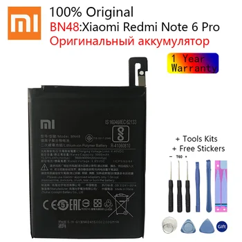 Eredeti Telefon Akkumulátor Redmi Megjegyzés 6 Pro Akkumulátor Xiaomi redmi Megjegyzés 6 Pro BN48 Akkumulátorok Vörös rizs Note6 Pro volta Akkumulátor