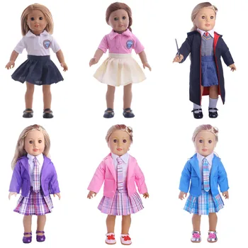 Általános Iskolai Egyenruha A Különböző Stílusok Nagyon Konzervatív Illik 18 cm-es, Amerikai 43 cm Baby Doll Generációs ,Születésnapi Ajándék