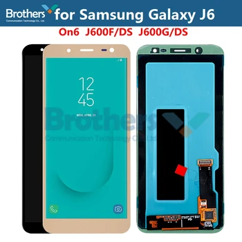 AMOLED LCD kijelző Samsung Galaxy J6 2018 LCD Kijelző Samsung On6 J600F/DS J600G/DS LCD Közgyűlés érintőképernyő, Digitalizáló