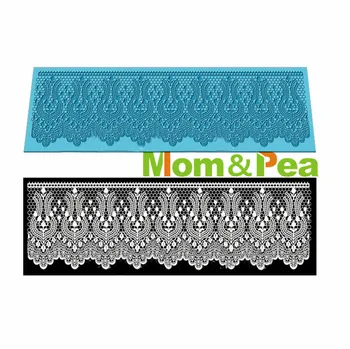 Anya&Borsó MPL512 Ingyenes Szállítási Csipke Penész Torta Dekoráció Fondant Torta 3D-s Penész Élelmiszeripari Szilikon forma
