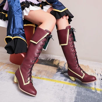 Japán Anime Violet Evergarden Cipő Bakancs Cosplay Női Cipő Magas sarkú Minőségi Cipők Nagy Méretű 33-48 Violet Evergarden 091