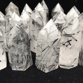 1000g Természetes turmalin obeliszk kvarc kristály pálca pont gyógyító kövek bányász
