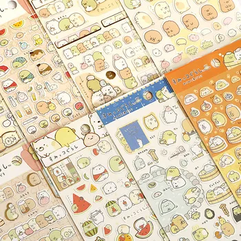 8 lap/sok Aranyos Japán Anime Sumikko Gurashi Arany Fólia Papír Matricák Scrapbooking Diy Aranyos Napló Írószerek Matrica Deco