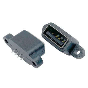 5-20db Vízálló, USB 2.0 Töltés Adatok Farok Plug-in 4 Pin USB Interfész Port USB2.0 Csatlakozó Dugó Jack Aljzat PCB Dokkoló