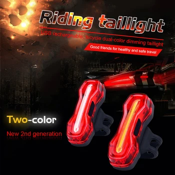 Bicikli Kerékpár Lámpa 120 Lumen LED Hátsó Lámpa Tölthető Usb-Kerékpáros Lámpa Biztonsági Vízálló Lámpa MTB Kerékpár Kiegészítők