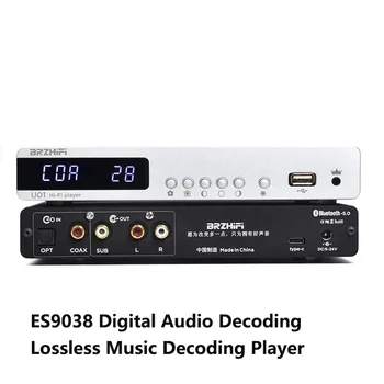 Audiofil Audio Dekóder ES9038 Veszteségmentes Audio Dekódolási Játékos U Lemez Digitális Lemezjátszó Koaxiális Optikai Bluetooth Bemenet