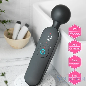 Sourcion Smart Digitális Kijelző-G-pontot Klitorisz Stimulátor Varázspálca Szex Játék, a Nők, Felnőttek Fűtés Vibrátor 12 Mód, 6 Sebesség