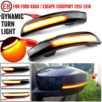 Autós Tartozékok Dinamikus LED Oldalsó Visszapillantó Tükör, lámpa-Fény Jelző Ford Escape Kuga II. EcoSport 2013-2019