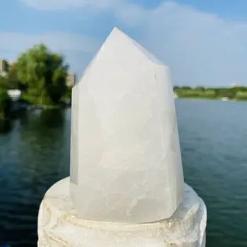 Természetes, Gyönyörű, Fehér Kvarc Kristály Obeliszk Pálca Pont Gyógyító Kő