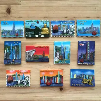 Ország Hűtőmágnesek Kína Hongkong Hűtő Mágnes Matrica World Travel Szuvenír Mágneses Magnet Születésnapi Ajándék