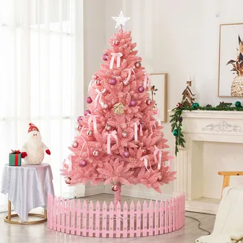Népszerű Ins Rózsaszín Özönlött a karácsonyfa Mesterséges PVC-Parti Fesztivál Minőségű Karácsonyi Fa Bútorok, lakberendezési