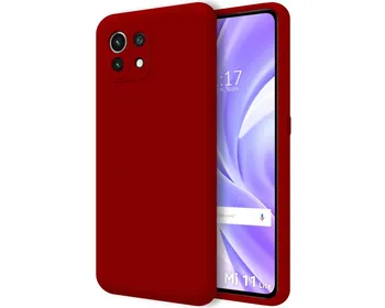 Ultra Lágy, folyékony szilikon esetben a Xiaomi Mi 11 Lite 4G / 5G / 5G NE piros szín