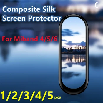 1/2/3/4/5DB Képernyő Védő Xiaomi MiBand 6 5 4 Védőfóliát A Xiaomi Mi Zenekar 4 5 6 PMMA Kompozit Selyem Képernyő Film