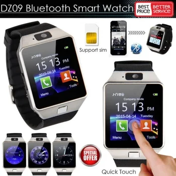 Bluetooth Intelligens Karóra Férfi Sport Smartwatch DZ09 Android Telefon Relogio 2G GSM SIM-TF Kártya Kamera a Telefon PK GT08 A1