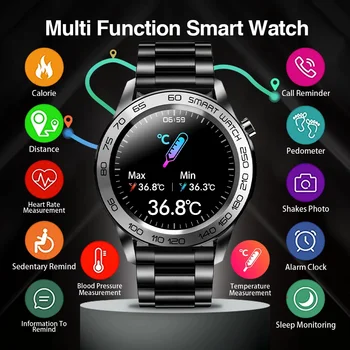 Új Intelligens Karóra Férfi Lépésszámláló GPS Órák Fitness Tracker Full Touch Hőmérséklet Monitor pulzusszám Smartwatch A Huawei Xiaomi