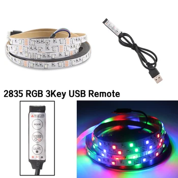 5V USB LED RGB Szalag Light Nem Vízálló 5 V Led Szalag Fény, TV Háttérvilágítás 2835 50CM - 5 M 5 V Led Szalag Világítás Lámpa Szalag Dióda