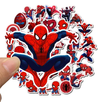 35Pcs Marvel Spiderman Doodle Matricák Motorkerékpár Robogó Poggyász Víz Kupa Mobil Telefon Esetében Kocsi Gitár Rajzfilm Játék