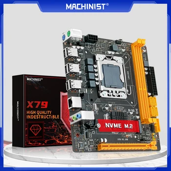 GÉPÉSZ X79 Alaplap Támogatja LGA 1356 CPU, DDR3, Intel Xeon E5 V1 & v2 Processzor M. 2 NVME Mini-DTX X79 V5.33B
