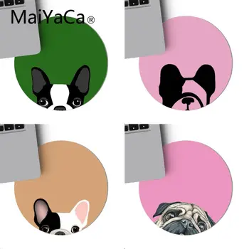 MaiYaCa Aranyos Mopsz Kutya Billentyűzet-Gaming MousePads Játék egérpad kör mouse Mat, Csúszásmentes gaming Mousepad 22x22cm