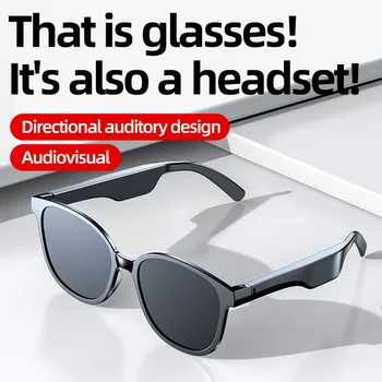 High End Audio Szemüveg Csontvezetéses Smart Headset Sweatproof Vezeték Nélküli Bluetooth Kihangosító Nyitott Fül Polarizált Zene Napszemüveg