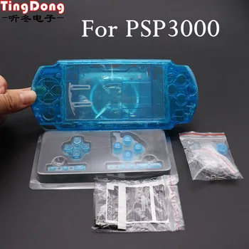 Fekete, piros, kék, fehér Színű Teljes Ház Shell tárolótokját Javítás Csere Sony PSP 3000 Konzol Shell Gombok