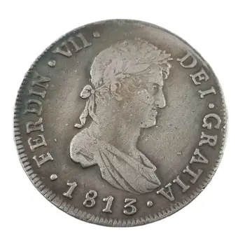 Spanyolország Emlékérme Gyűjtemény 1813 8R 8 Reales - Fernando VII. Ajándéktárgy, Otthon Dekoráció, Kézműves Asztali Díszek Ajándék