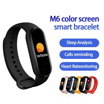 M6 Okos Band Karkötő, IP67 Vízálló Smarthwatch Vérnyomás Fitness Tracker Vérnyomás Monitor Smartband Fitness Karszalag