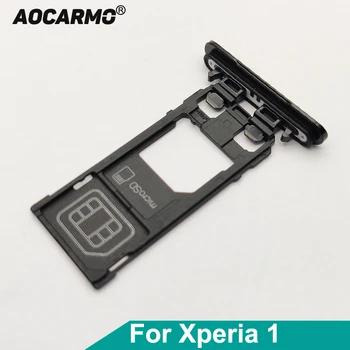 Aocarmo A Sony Xperia 1 / X1 / XZ4 J9110 Egyetlen Kettős Memória MicroSD-Kártya Tartóját Olvasó SIM Tálca Nyílás Csere