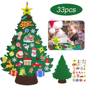 Éreztem, karácsonyfa DIY karácsonyfa Levehető Díszek Falra Xmas Party Dekoráció Az Otthoni Ajándékok Gyerekeknek Kisgyermekek