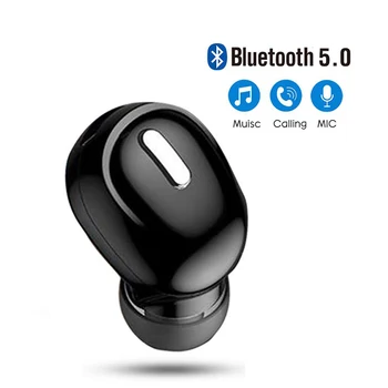 Mini In-Ear 5.0 Vezeték nélküli Fülhallgató Bluetooth-HiFi Mikrofon iPhone Vezeték nélküli Fülhallgató Sport Fülhallgató, Kihangosító Sztereó Hang
