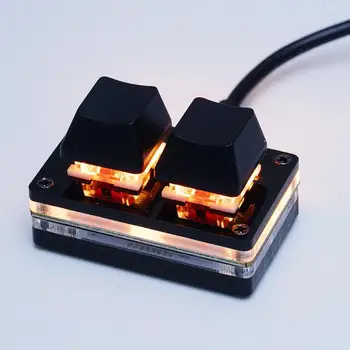 2 Kulcsok RGB Mini Billentyűzet Mechanikus Billentyűzet USB Mini Billentyűzet OSU Programozási Játék DIY Makró Egyedi Billentyűzet Keycaps