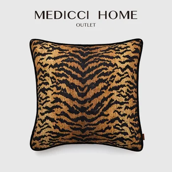 Medicci Haza A Gyönyörű Tigris Bőr Háttér Párnahuzat Hiteles Luxus Retro Párna Esetben Nappali Autó Kanapé Irodai Dekoráció