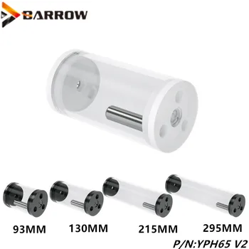Barrow 65MM átmérőjű multi hosszúságú hengeres vízhűtéses radiátor POM+akril víz tartály fehér borító/fekete borító YPH65 V2