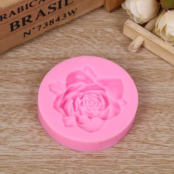 Virágzó Rózsa Virág Szilikon Penész DIY Fondant Torta Penész Sütés Penész Sütés Eszközök
